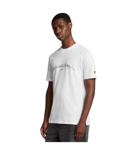 T-shirt Motif Graphique Established Homme Blanc Lyle & Scott