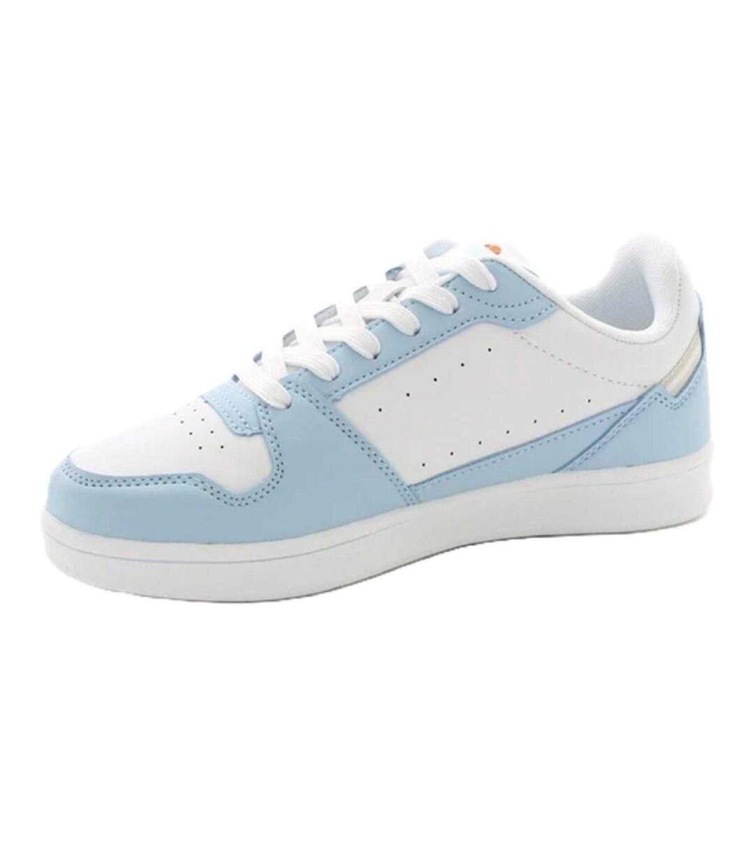 Baskets Motif/style Sportif Nole Femme Blanc Bleu Ciel Délavé Ellesse-3