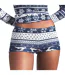 Womens/ladies Nordic Fairisle Loungewear Set Navy Skims-4