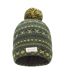 Mens fair isle thinsulate beanie khaki Mountain Warehouse