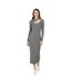 Womens/ladies Slash Neck Long-sleeved Bodycon Dress Khaki Jack Wills-1