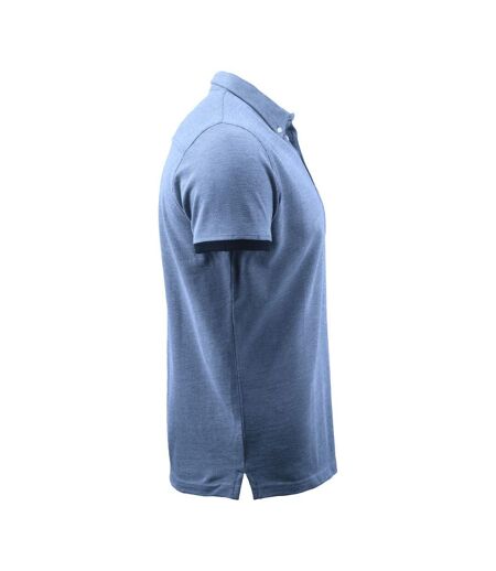 James Harvest Mens Larkford Melange Polo Shirt (Light Blue) - UTUB1030