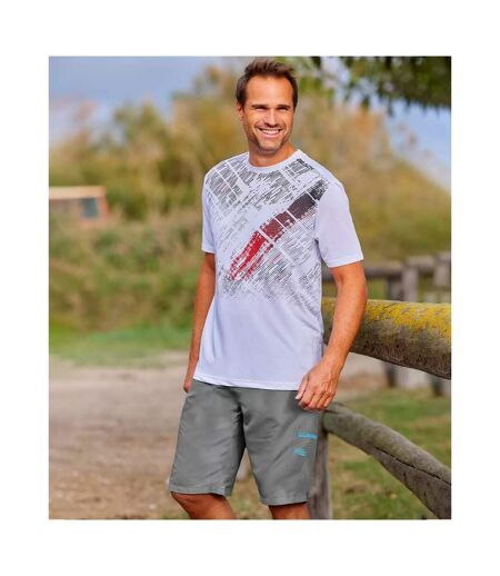 T-shirts sporty homme blanc / rouge / noir Atlas For Men