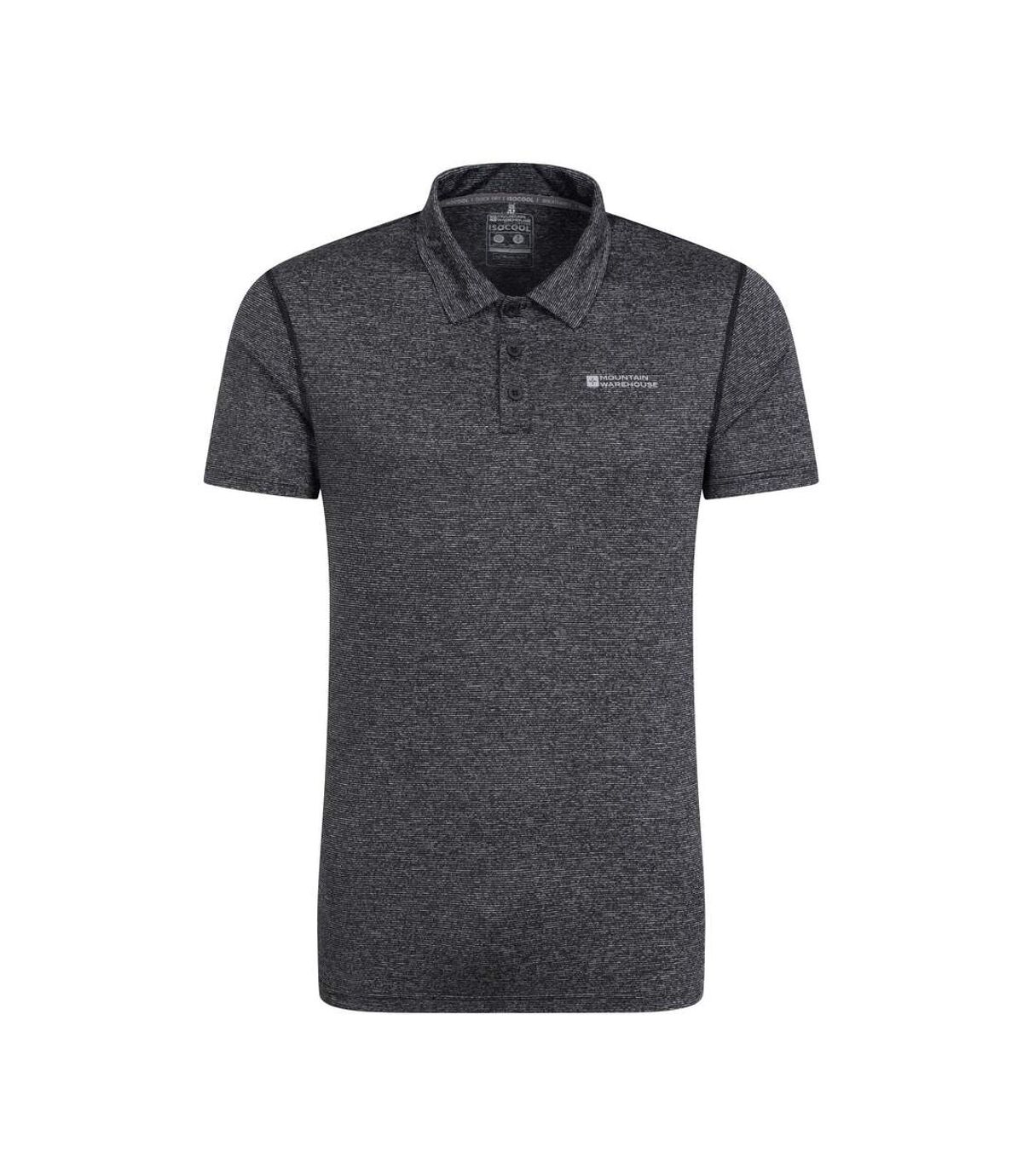 Mountain Warehouse Mens Agra Stripe Polo Shirt (Black)
