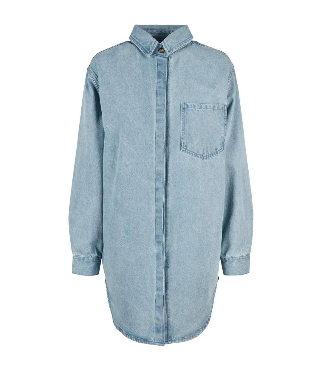 Robe Chemisier Femme Bleu Clair Délavé Urban Classics-1