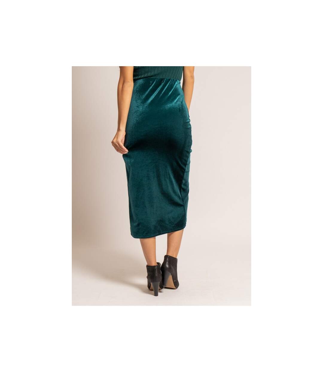 Jupe midi velours XESTOR - Dona X Lisa-2
