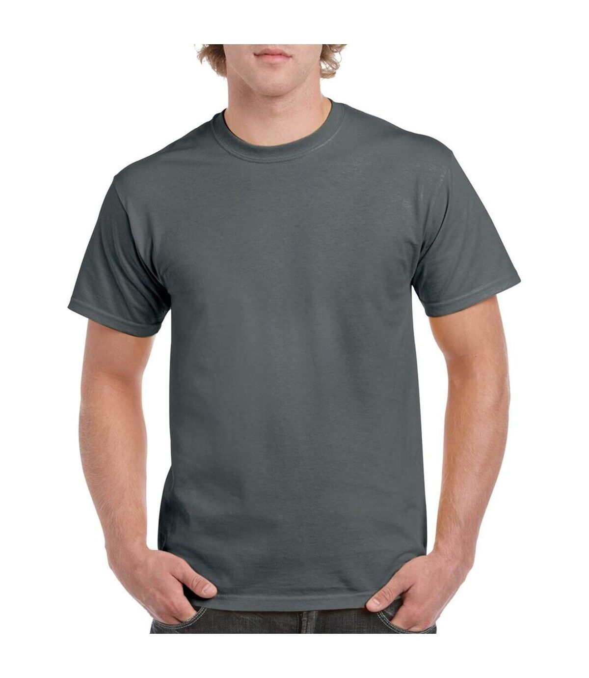 Gildan – Lot de 5 T-shirts manches courtes - Hommes (Gris foncé) - UTBC4807