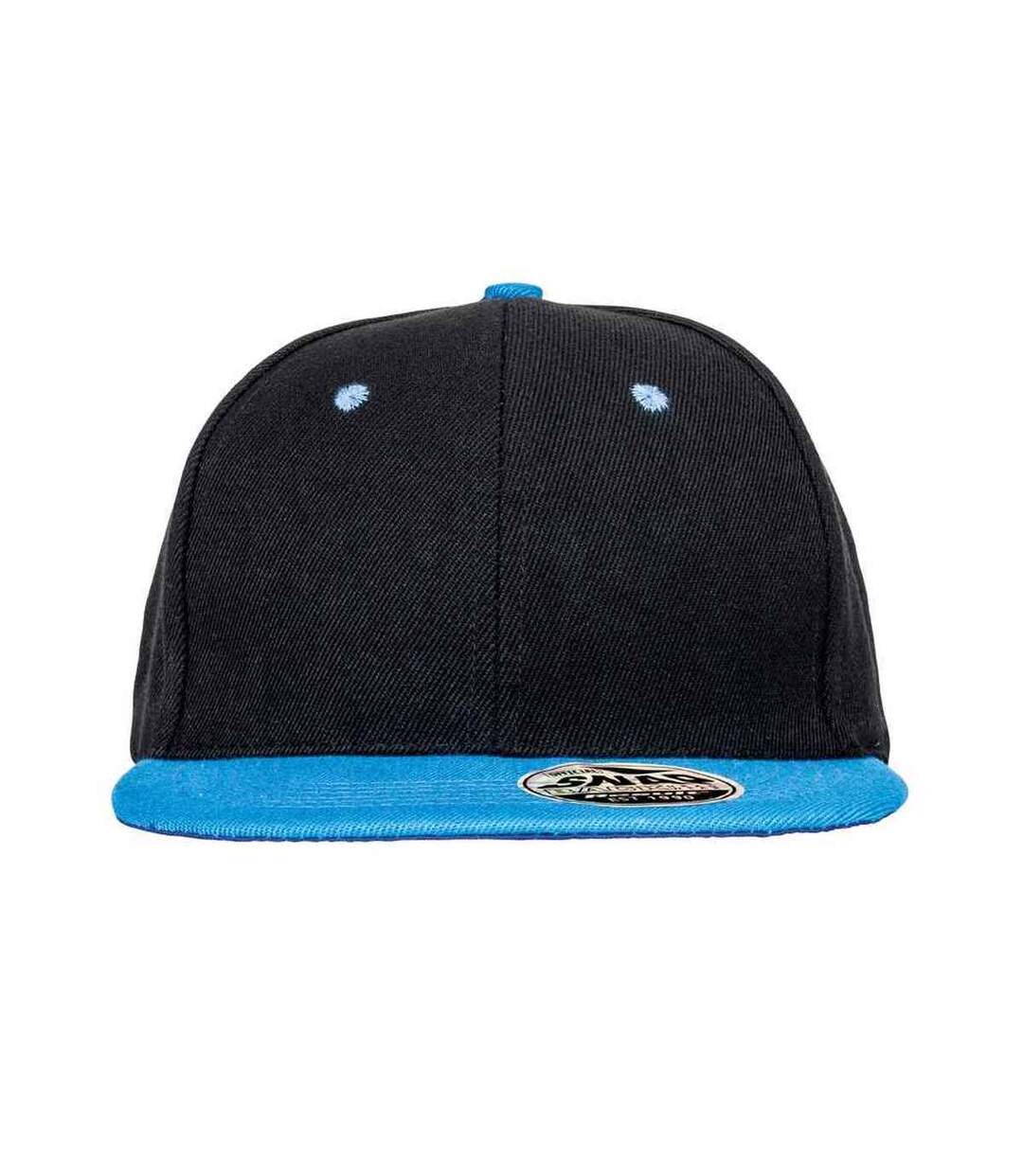 Original bronx flat snapback cap black/azure Result Headwear-1
