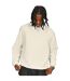 Mens Ringspun Cotton Extended Neckline Oversized Sweatshirt Ecru Casual Classics-1