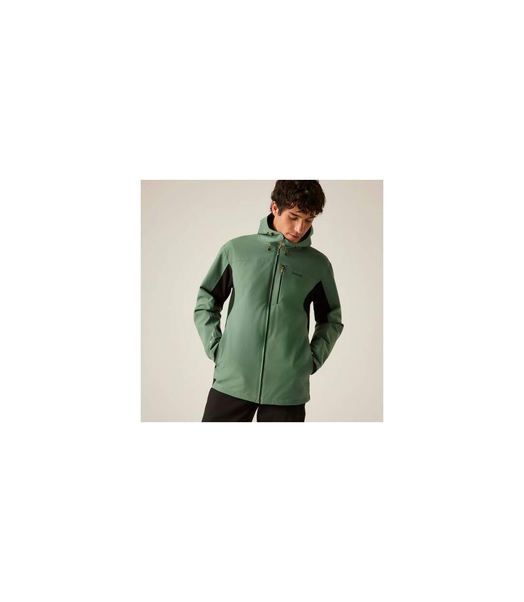Mens Birchdale Ii Waterproof Jacket Dark Forest Green Black Regatta-1