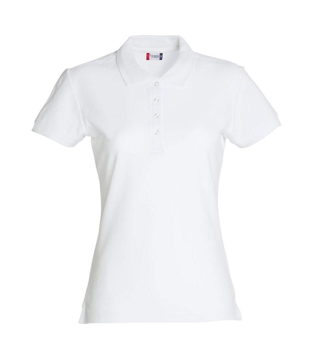 Polo Femme Blanc Clique-1