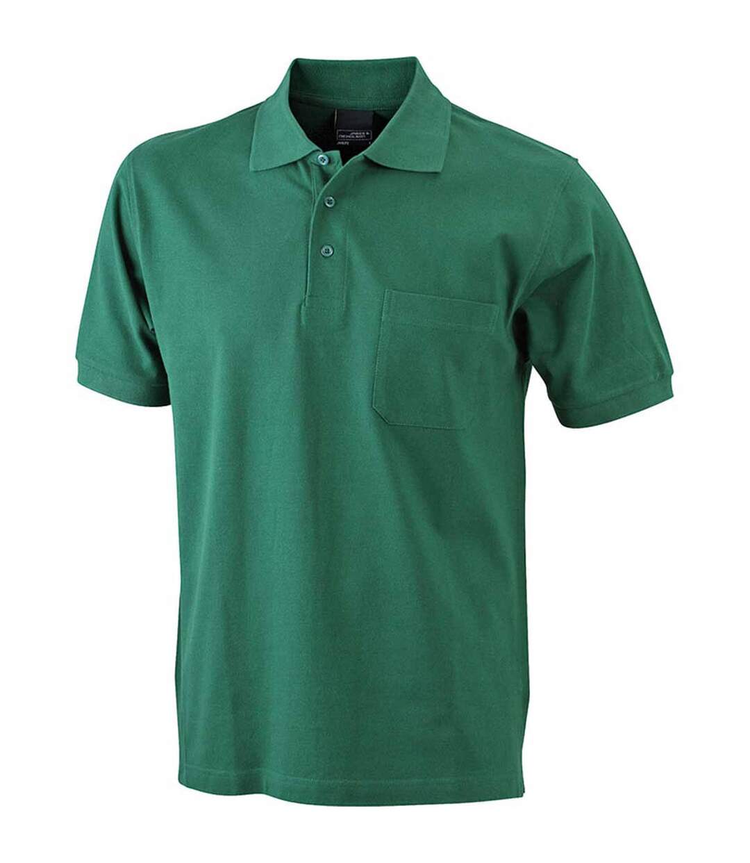 Polo manches courtes poche poitrine HOMME JN922 - vert foncé