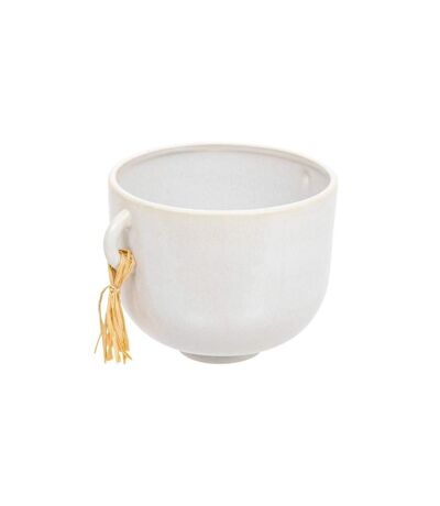 Cache-Pot Déco en Céramique Soleya 18cm Blanc