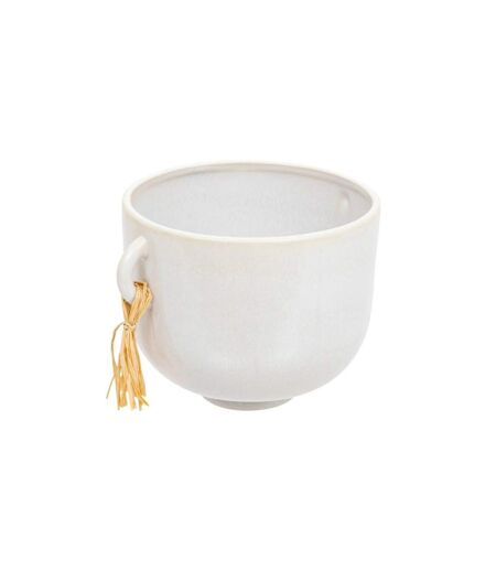 Cache-Pot Déco en Céramique Soleya 18cm Blanc