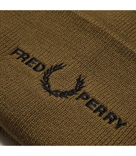 Bonnet Motif/style Logo Brodé Marron Pierre Fred Perry