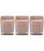 Bougie parfumée carrée Nude 7 cm (Lot de 3) Rose poudré