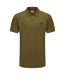 Mens Contrast Tipped Polo Shirt Khaki Slazenger-1