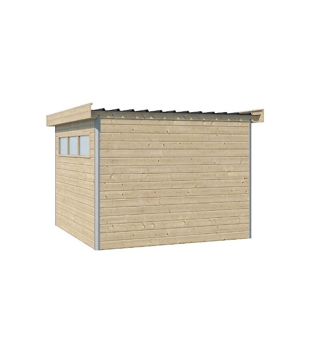 Chalet en bois profil aluminium contemporain 8.7 m² Avec plancher