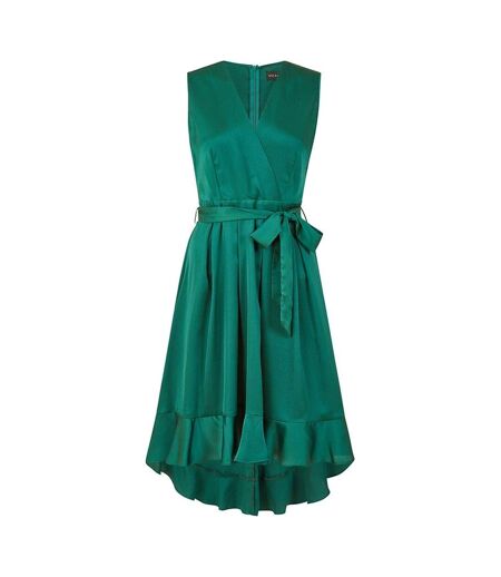 Robe Portefeuille Sans Manches Femme Vert Mela London