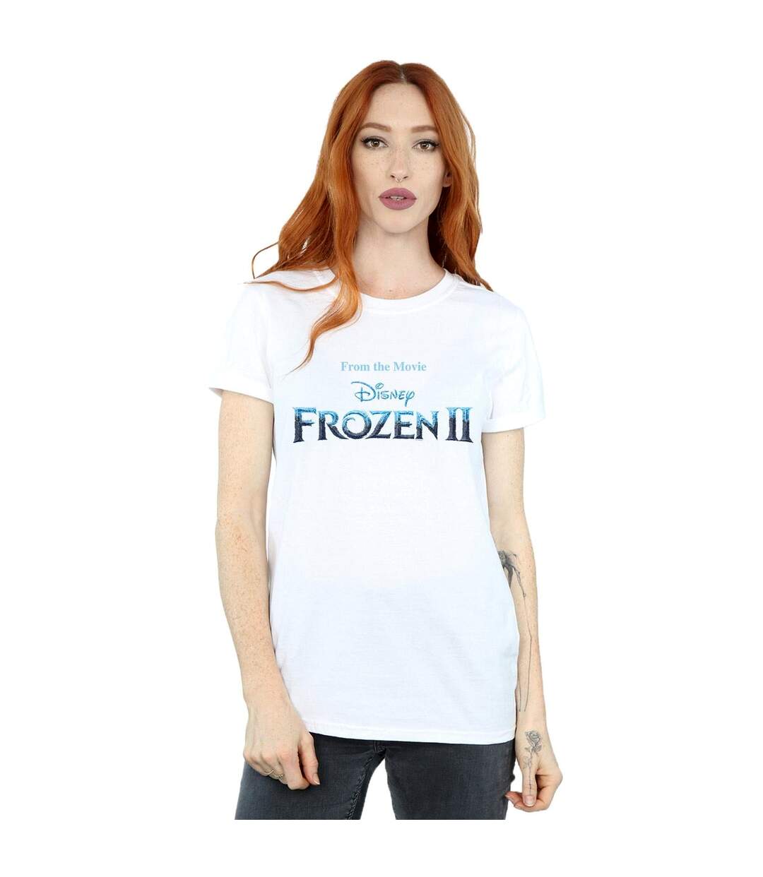 Disney - T-shirt FROZEN MOVIE LOGO - Femme (Blanc) - UTBI24629-2
