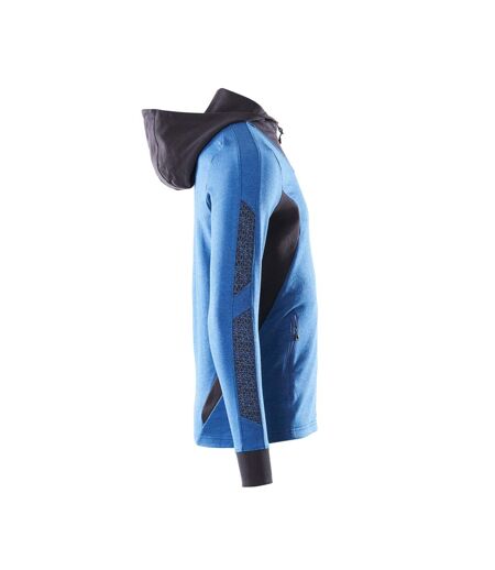 Mens Accelerate Full Zip Hoodie Azure Blue Dark Navy Mascot
