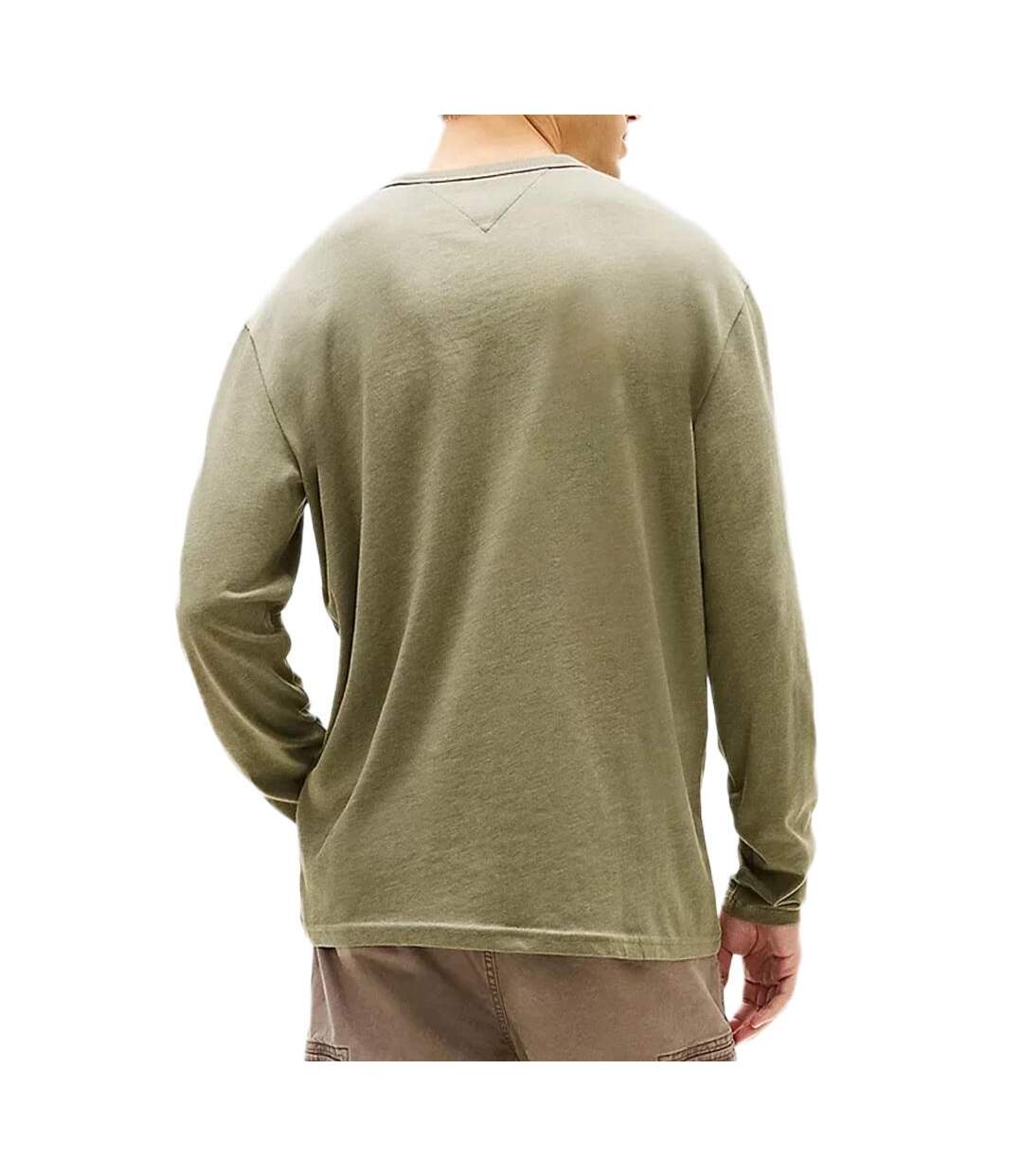 T-Shirt manches longues kaki homme tommy hilfiger tjm reg-2