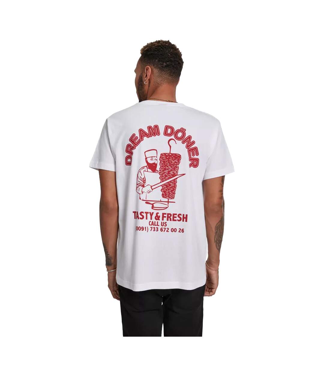T-shirt Dream Kabab Homme Blanc Mister Tee-3