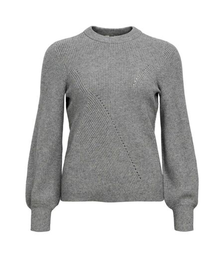 Womens/ladies Crew Neck Regular Jumper Medium Grey Object