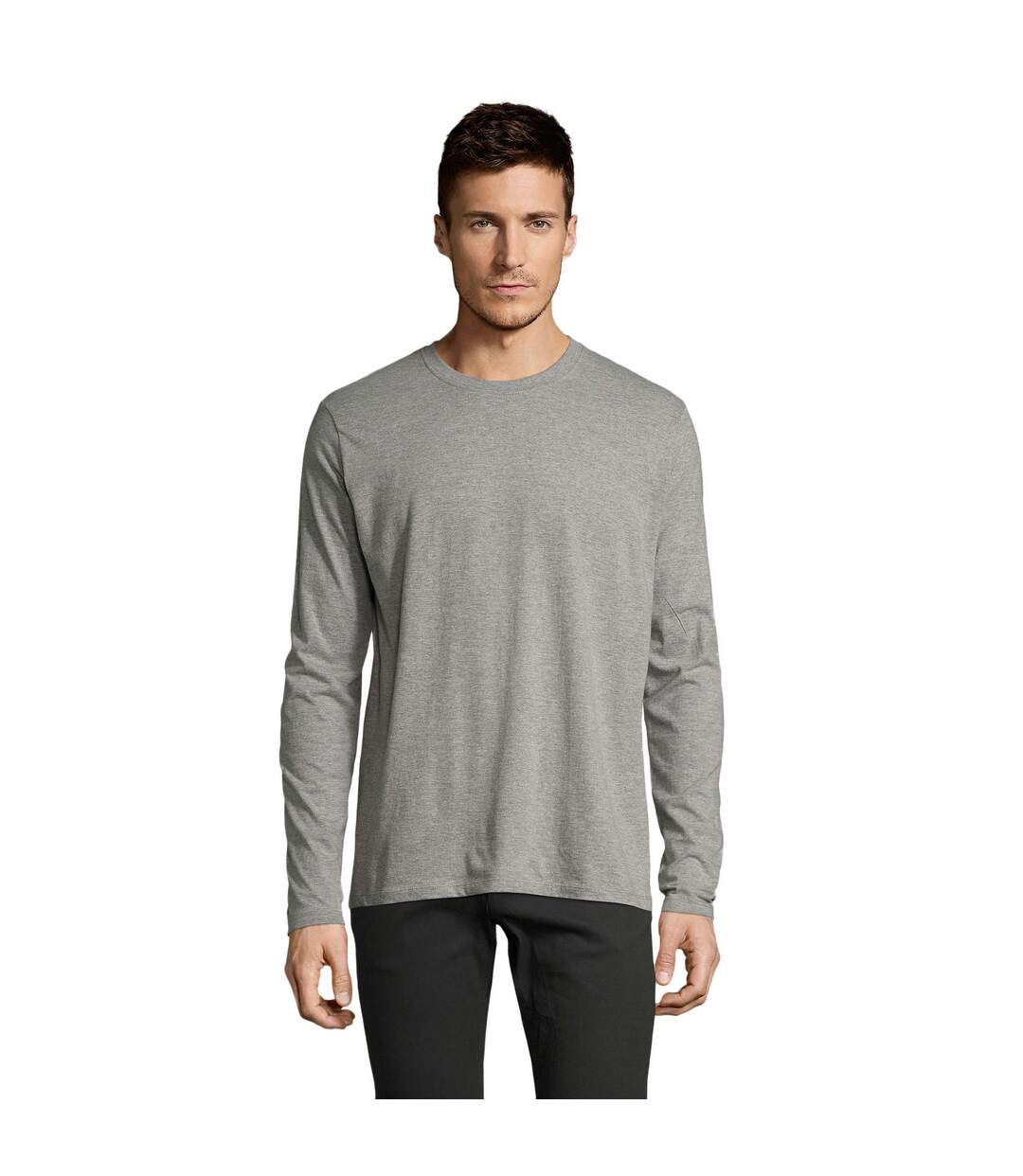T-shirt Imperial Homme Gris Chiné SOLS-1