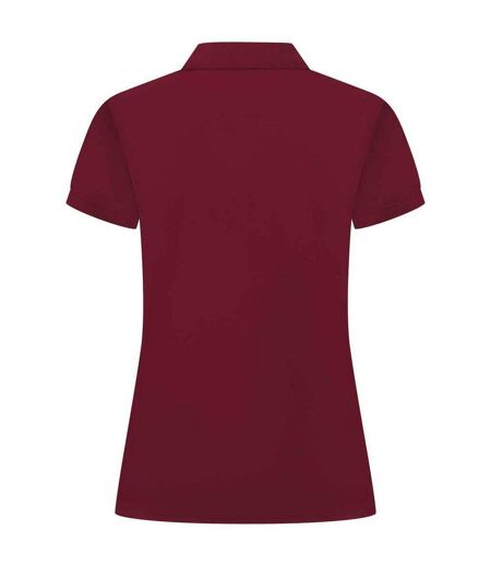 Womens/ladies pique polo shirt burgundy Henbury