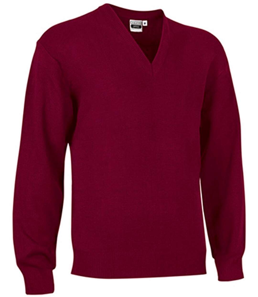 Pull col V manches longues - OFFICE - Homme - rouge bordeaux