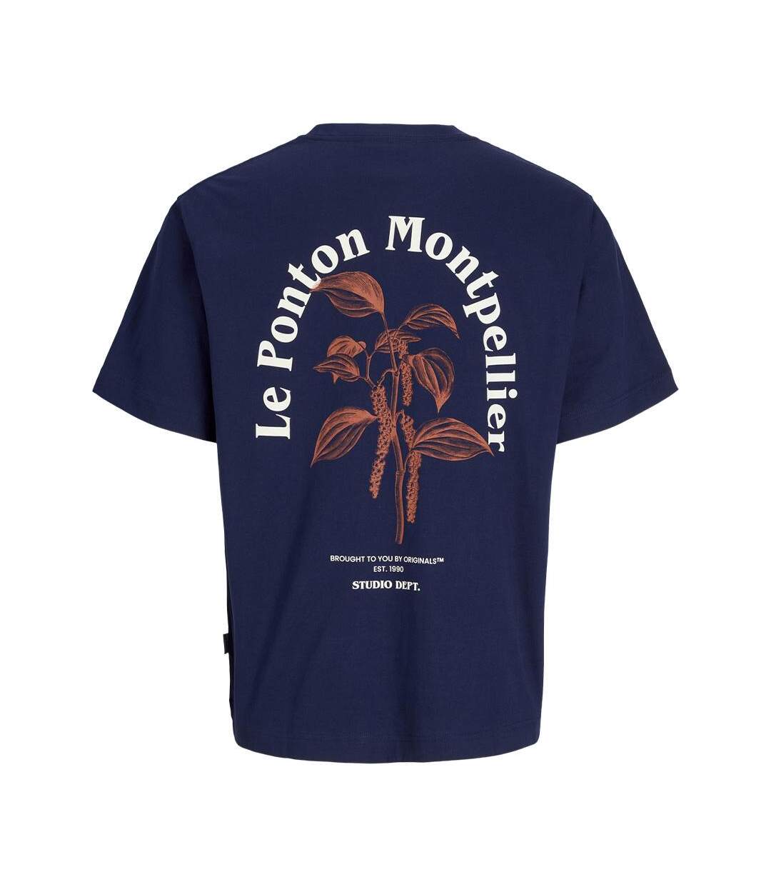 T-Shirt marine homme jack & jones paros-3