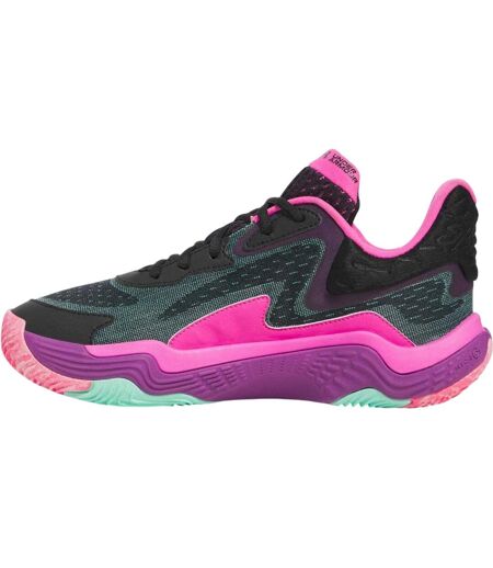 Mens Spawn 7 Basketball Shoes Black Under Armour
