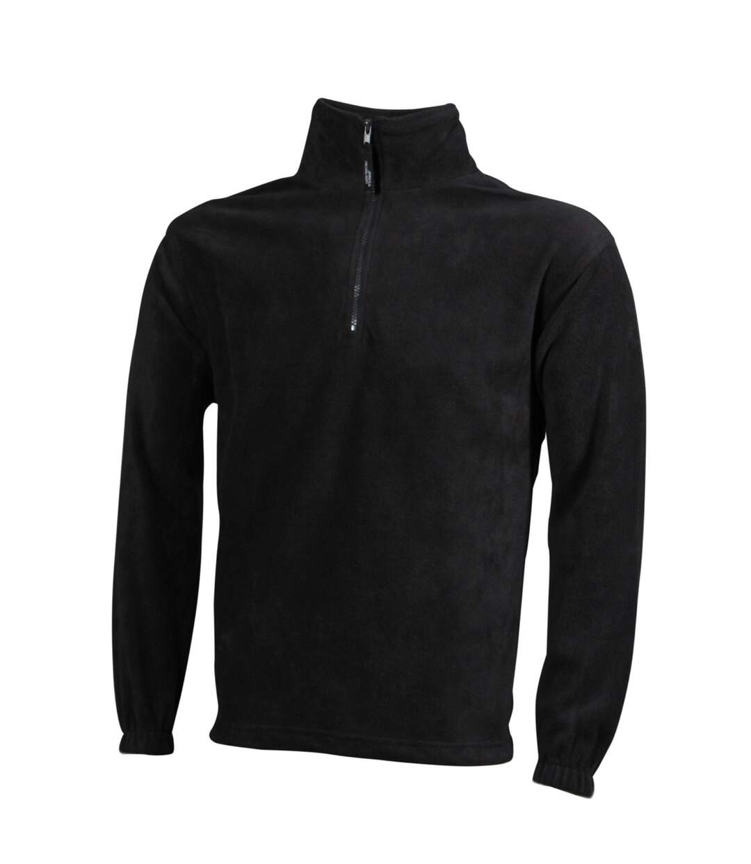 Sweat polaire col zippé homme - JN043 - gris foncé-1