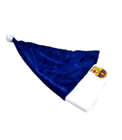 FC Barcelona Unisex Adults Santa Hat (Blue/White)