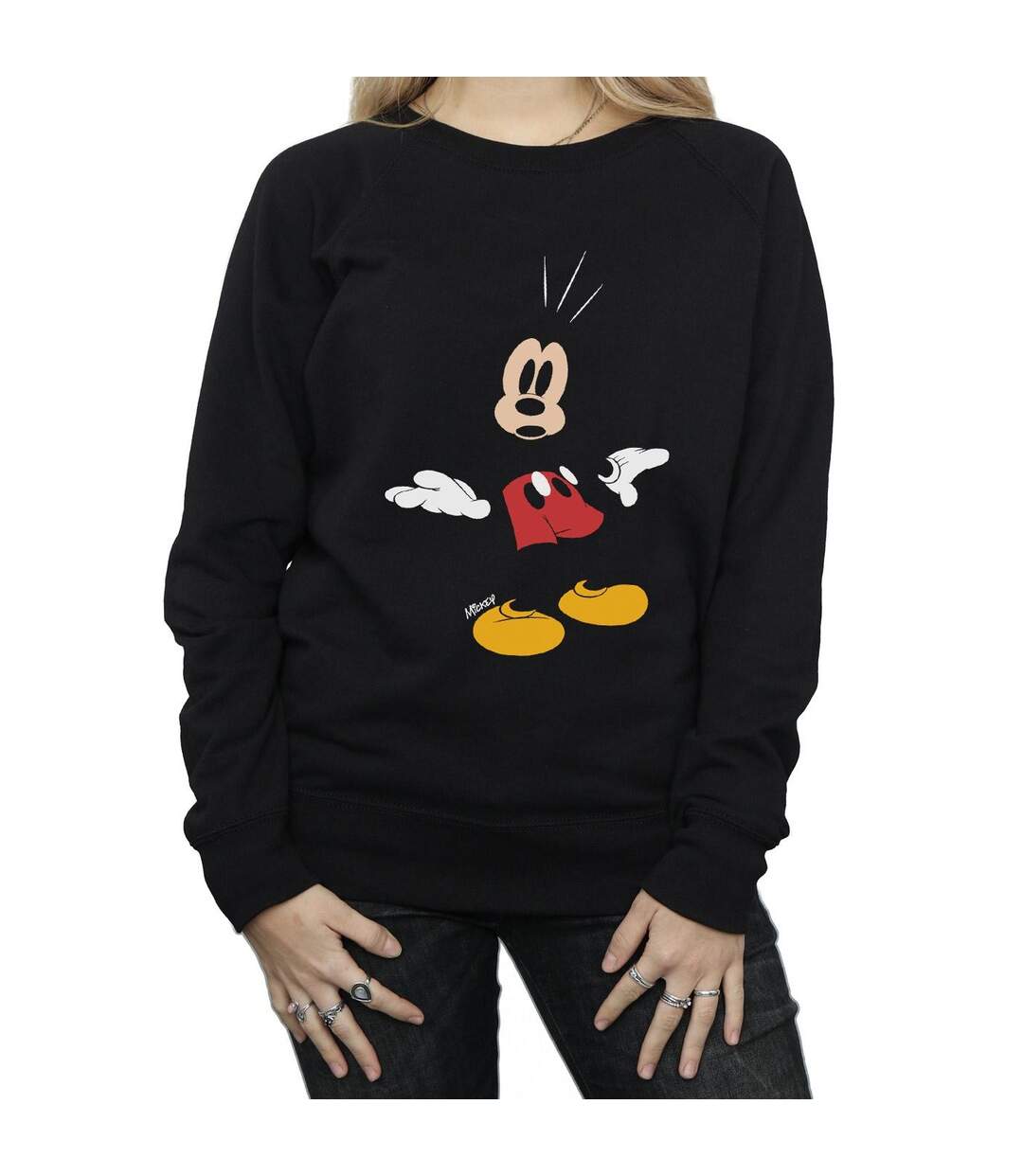 Disney Sweatshirt Surprised Mickey Mouse Femme/Ladies (Noir) - UTBI8505-3