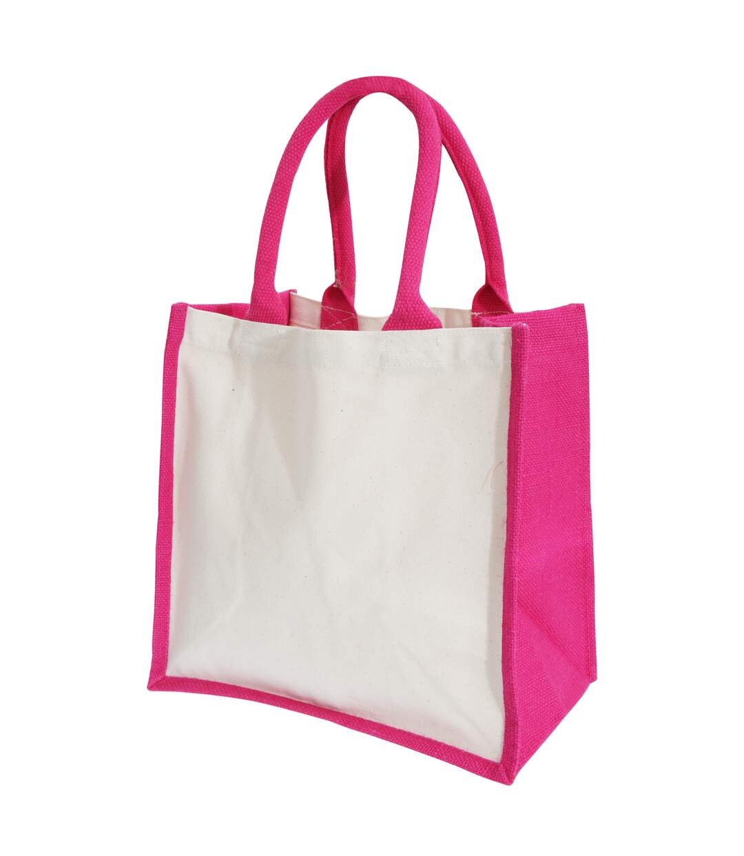 Westford Mill Printers Midi Jute Bag (14 Liters) (Fuchsia) (One Size) - UTBC3347