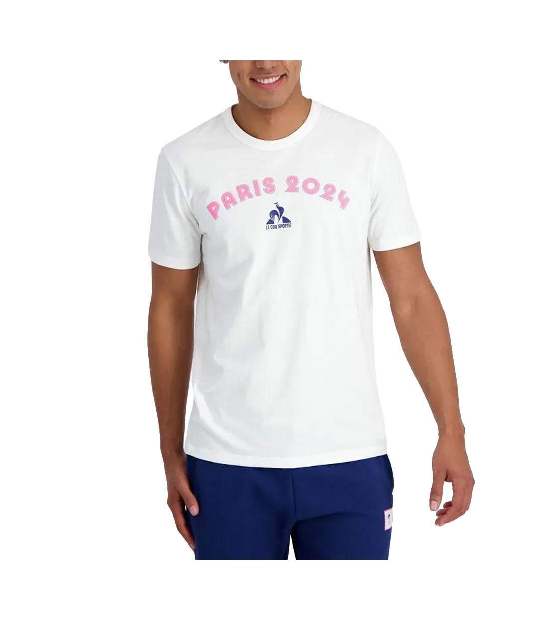 T-shirt blanc homme le coq sportif graphic-1