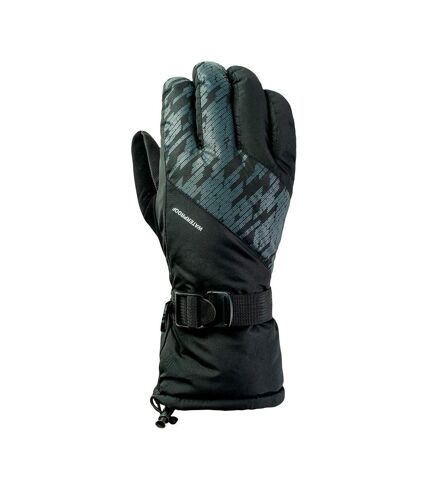 Hi-Tec Mens Elime Printed Ski Gloves (Black/Gray)
