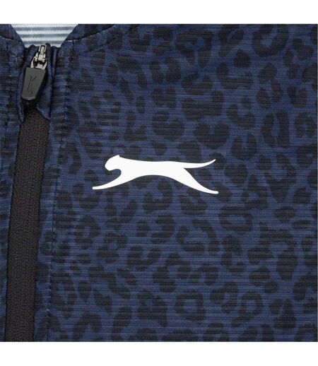 Polo Sans Manches Motif/style Léopard Femme Noir Slazenger