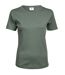 Tee Jays Womens/Ladies Interlock Short Sleeve T-Shirt (Leaf Green)