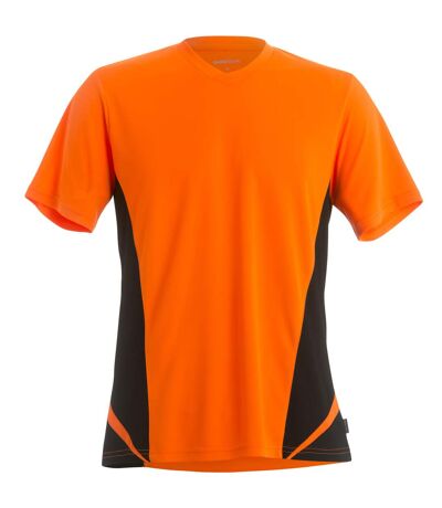 Gamegear Cooltex Active - T-shirt à manches courtes et col en V - Homme (Orange/Noir) - UTBC431