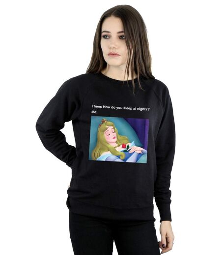 Disney Sweatshirt Womens/Ladies Sleeping Beauty Meme (Noir) - UTBI12471