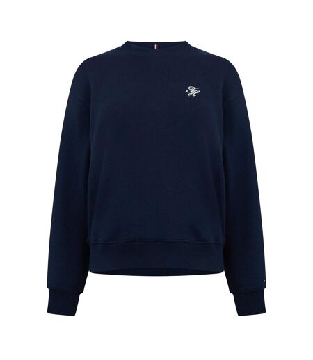 Sweat Motif/style Texte Femme Bleu Marine Tommy Hilfiger