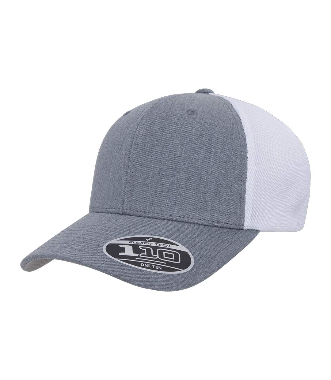 Casquette Trucker Motif/style Maille Gris Blanc Flexfit-1