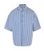 Chemise Manches Courtes Été Motif/style Rayé Homme Blanc Bleu Urban Classics-1