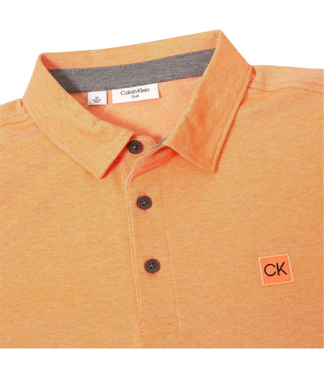 Mens Patch Regular Polo Shirt Orange Calvin Klein-4