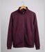 Cardigan Zippé Homme en Polaire Tricot Bordeaux – Col Montant & Coudières Suédine-5