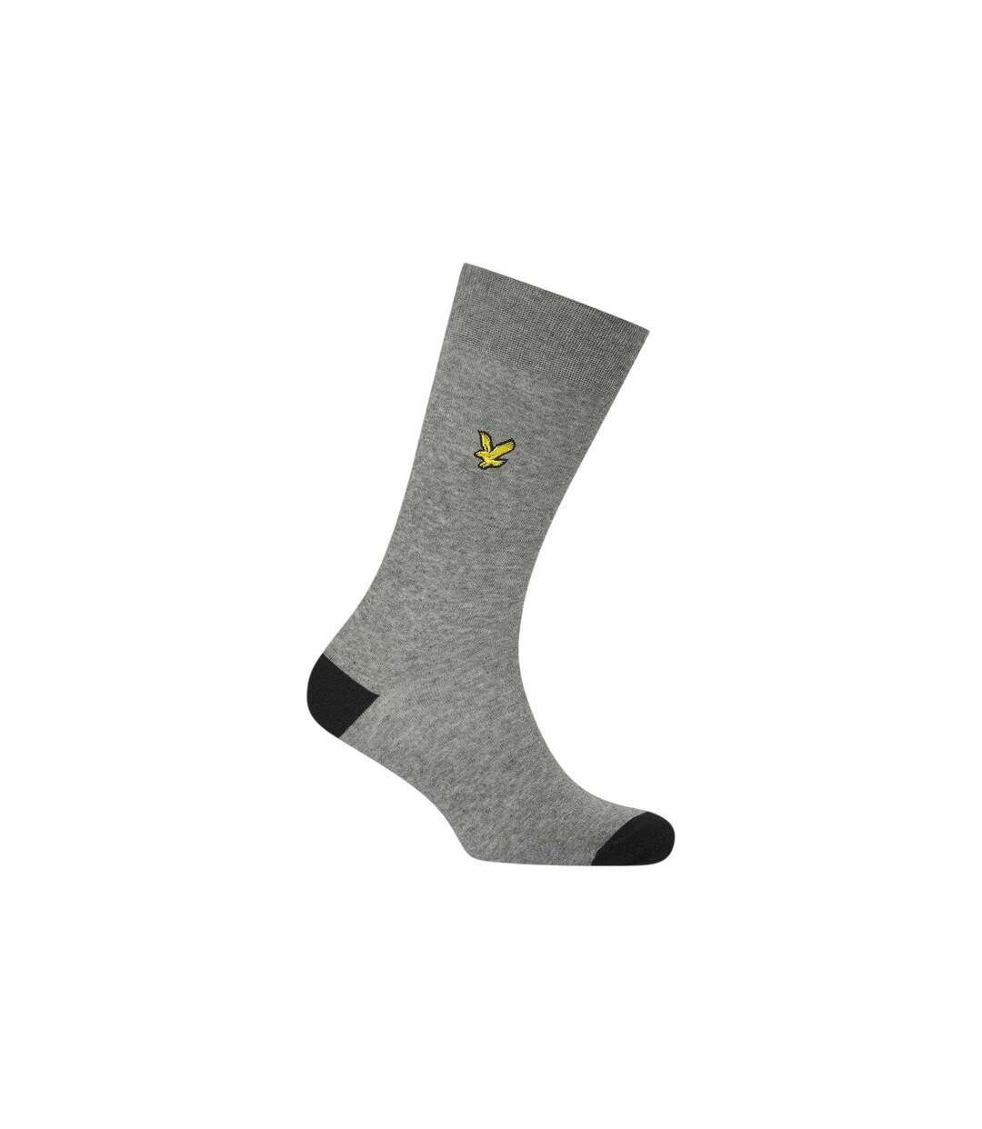 Lot De 5  Paires De Chaussettes Motif/style Contrasté Homme Noir Gris Lyle & Scott-3