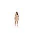 Robe Courte Manches Longues Up Front Femme Beige Clair Missy Empire-1